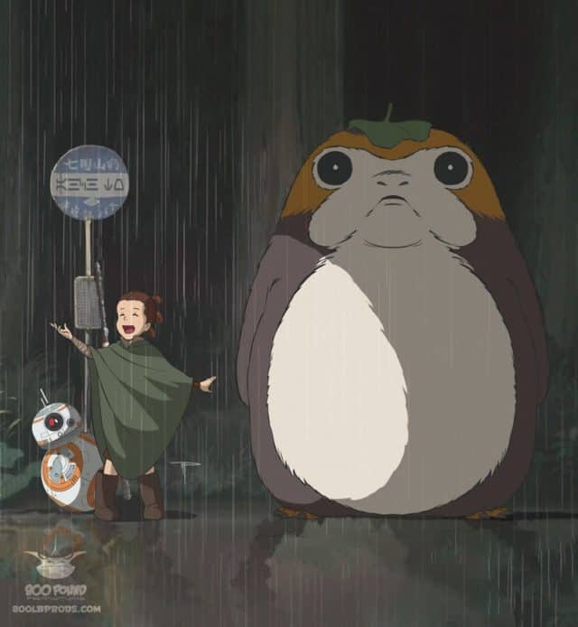 This Last Jedi and My Neighbor Totoro Mashup is Adorable