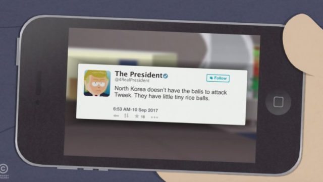 South Park Decides to Go After Trump’s Incessant Tweeting