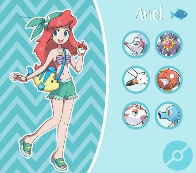 Disney Ladies as Pokemon Trainers Fan Art