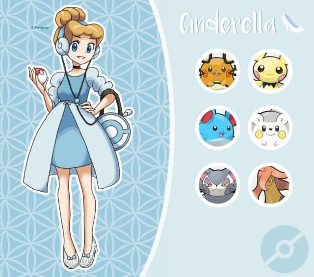 Disney Ladies as Pokemon Trainers Fan Art