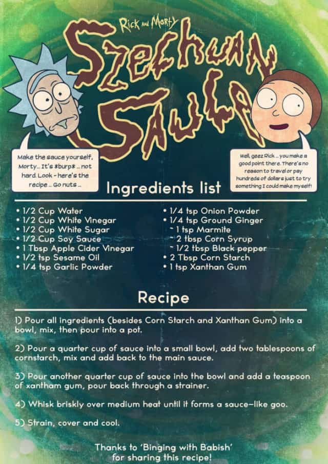 That Rick and Morty Szechuan Sauce Recipe You Always Wanted