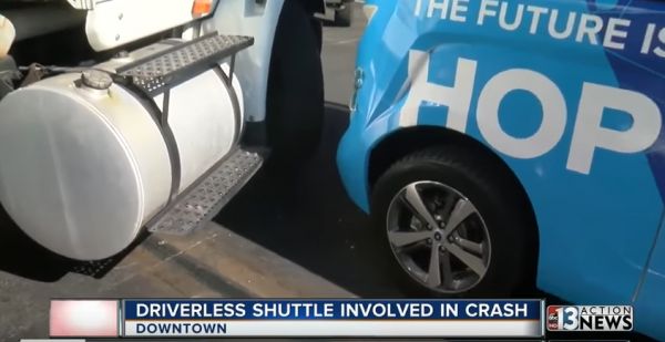 Driverless Shuttle Bus Involved in Crash the Very First Day on the Job