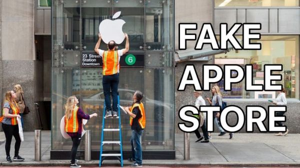 Improve Everywhere Turns Glass Elevator In Manhattan Into Fake Apple Store