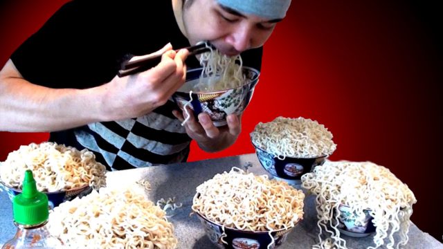 Competitive Eater Matt Stonie Attempts to Eat An Obscene Amount Of Ramen