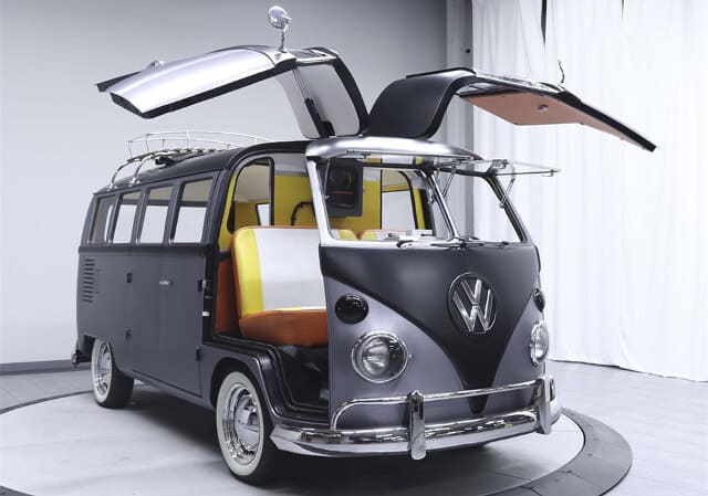 Back To The Future DeLorean Inspired Gullwing Door Volkswagen Bus