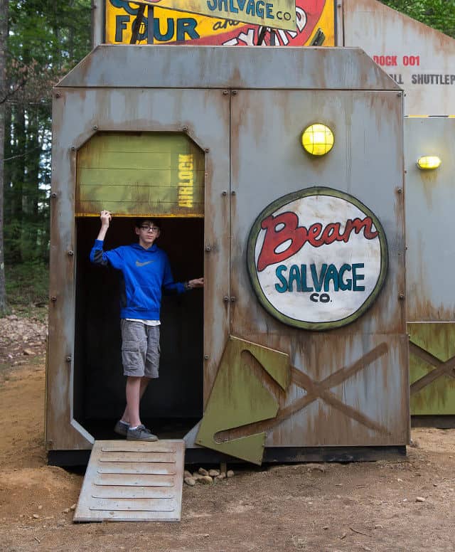 Kids Build Space Station Playhouse In The Middle Of The Woods