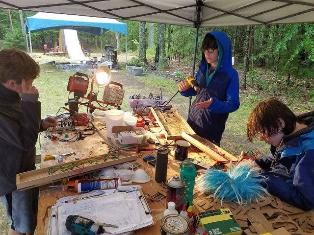 Kids Build Space Station Playhouse In The Middle Of The Woods