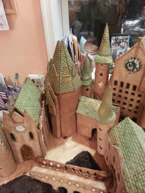 This is a Most Impressive Hogwarts Gingerbread House