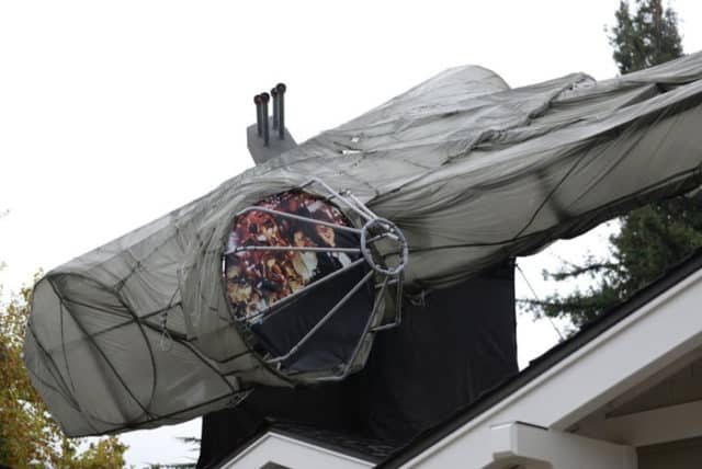 These Light-Up Millennium Falcon Christmas Decorations