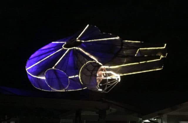 These Light-Up Millennium Falcon Christmas Decorations