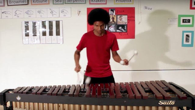 Impressive Super Mario Bros. Overworld and Underworld Themes Performed On Marimba