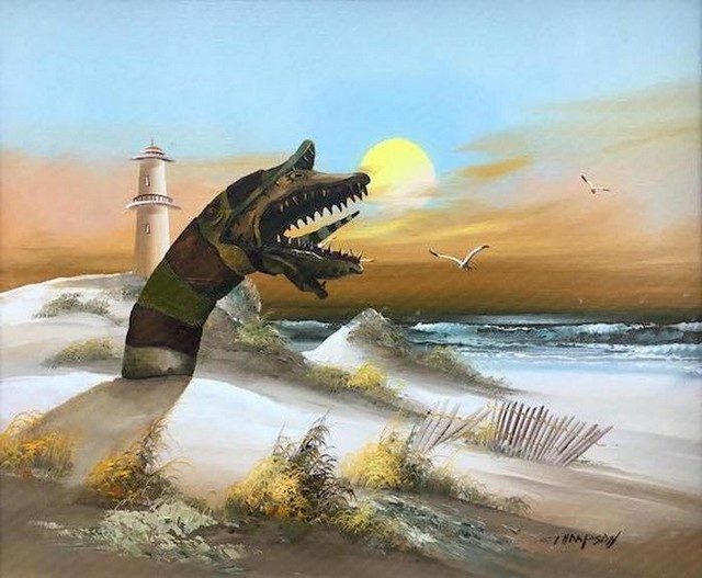 Artist Transforms Thrift Store Paintings With Pop Culture References