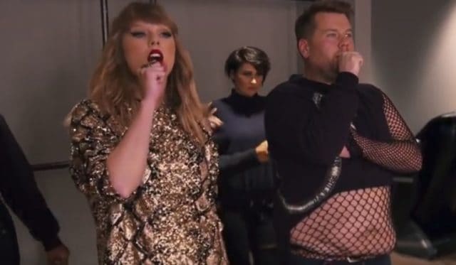 James Corden Shakes It Off as Taylor Swift&#8217;s Backup Dancer