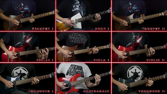 All Electric Guitar Orchestra Performs The Imperial March