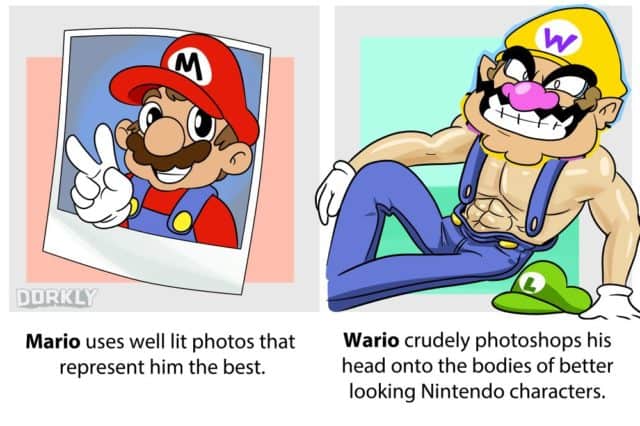 Six Different Ways Mario and Wario Use Tinder