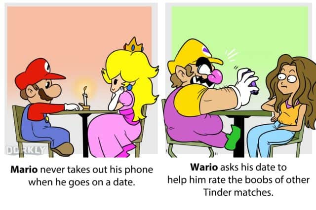 Six Different Ways Mario and Wario Use Tinder