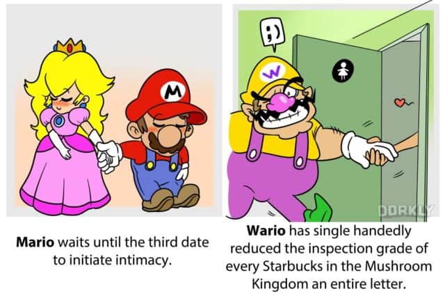 Six Different Ways Mario and Wario Use Tinder