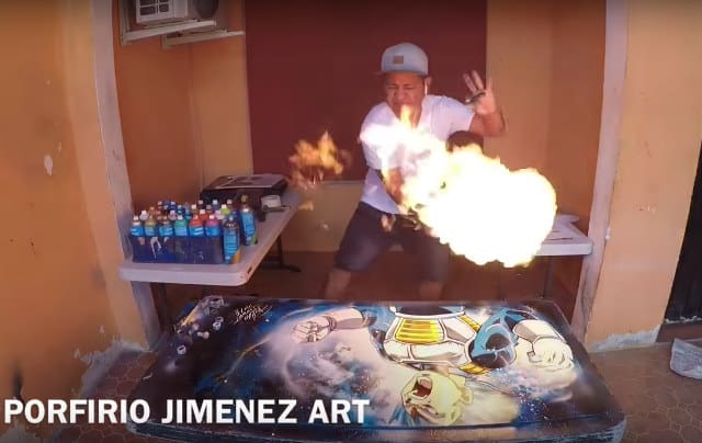 Animated Stencil Artist Paints Dragon Ball Super Saiyan Blue Vegeta