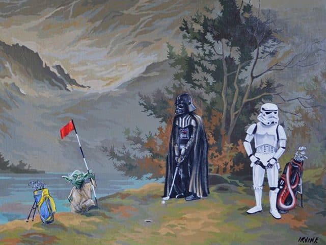 Artists Add Star Wars Characters To Old Thrift Store Paintings