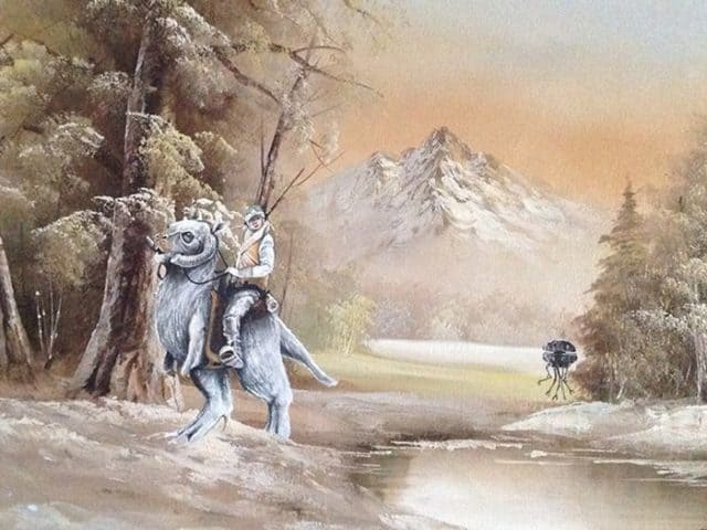 Artists Add Star Wars Characters To Old Thrift Store Paintings