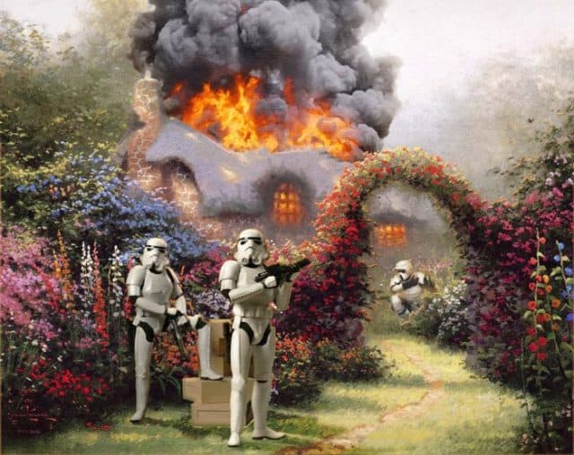 Artists Add Star Wars Characters To Old Thrift Store Paintings