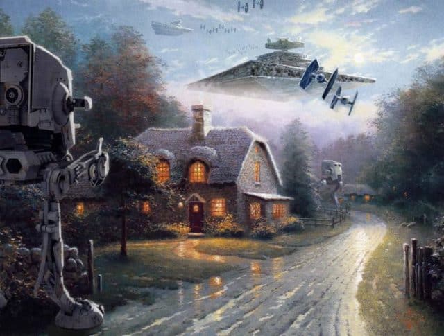 Artists Add Star Wars Characters To Old Thrift Store Paintings