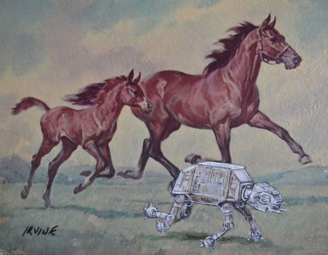 Artists Add Star Wars Characters To Old Thrift Store Paintings