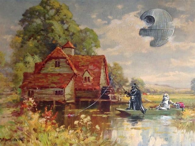 Artists Add Star Wars Characters To Old Thrift Store Paintings