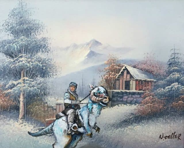 Artists Add Star Wars Characters To Old Thrift Store Paintings