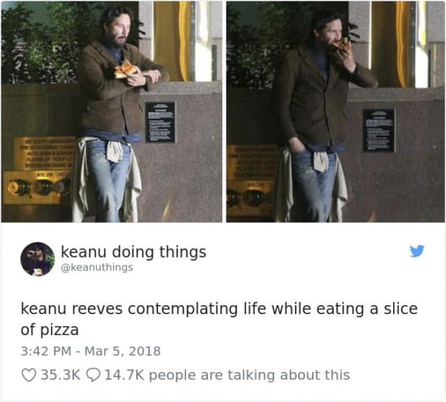 The Internet Absolutely Loves Keanu Reeves Doing Anything