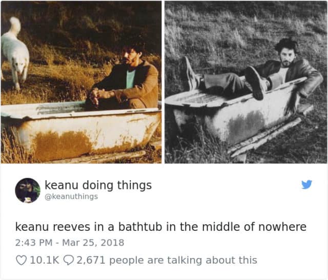 The Internet Absolutely Loves Keanu Reeves Doing Anything