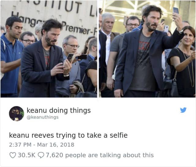 The Internet Absolutely Loves Keanu Reeves Doing Anything