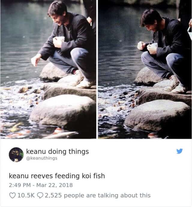 The Internet Absolutely Loves Keanu Reeves Doing Anything