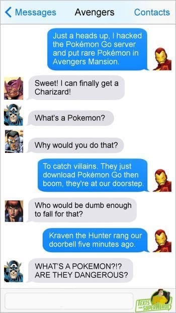 A Collection of Funny Texts from Superheroes