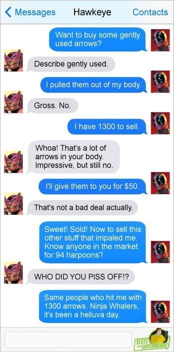 A Collection of Funny Texts from Superheroes