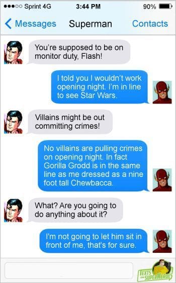 A Collection of Funny Texts from Superheroes