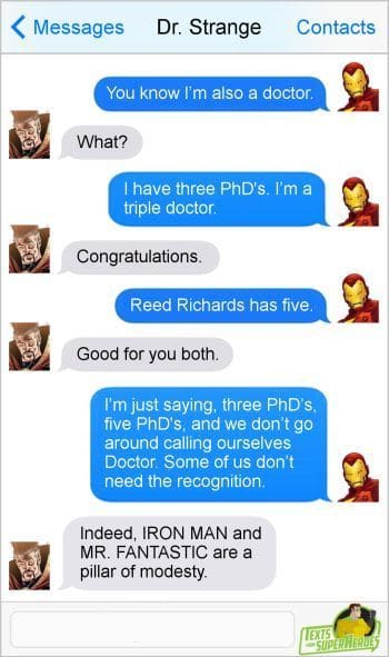 A Collection of Funny Texts from Superheroes