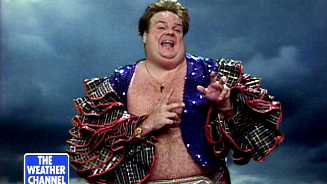 Chris Farley during a performance of El Nino.