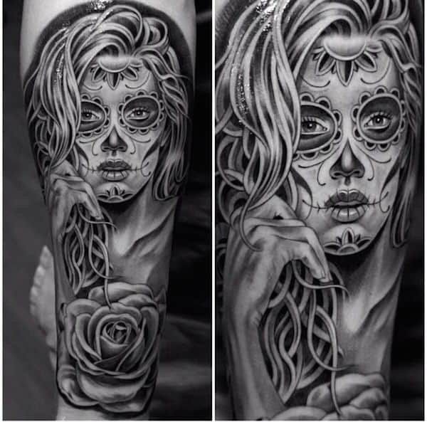 A Pretty Cool Gallery of Day of the Dead Tattoos