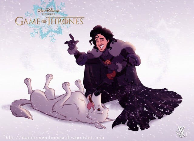 Game of Thrones Characters in the Style of Disney