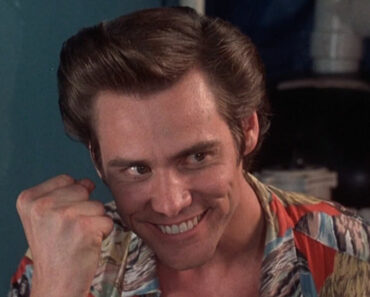 Jim Carrey doing his iconic yes in Ace Ventua