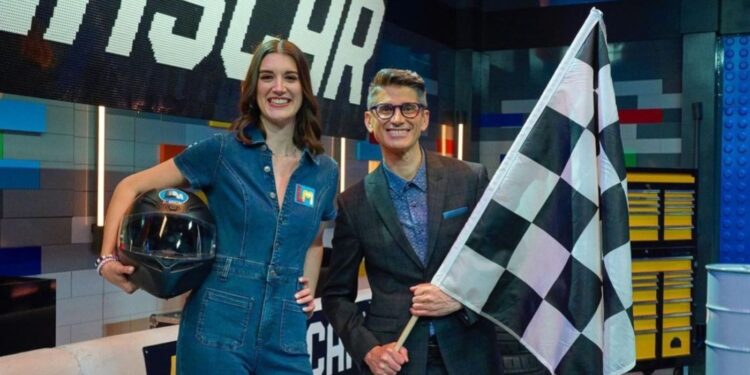 Amy Corbett on Nascar episode of Lego Masters