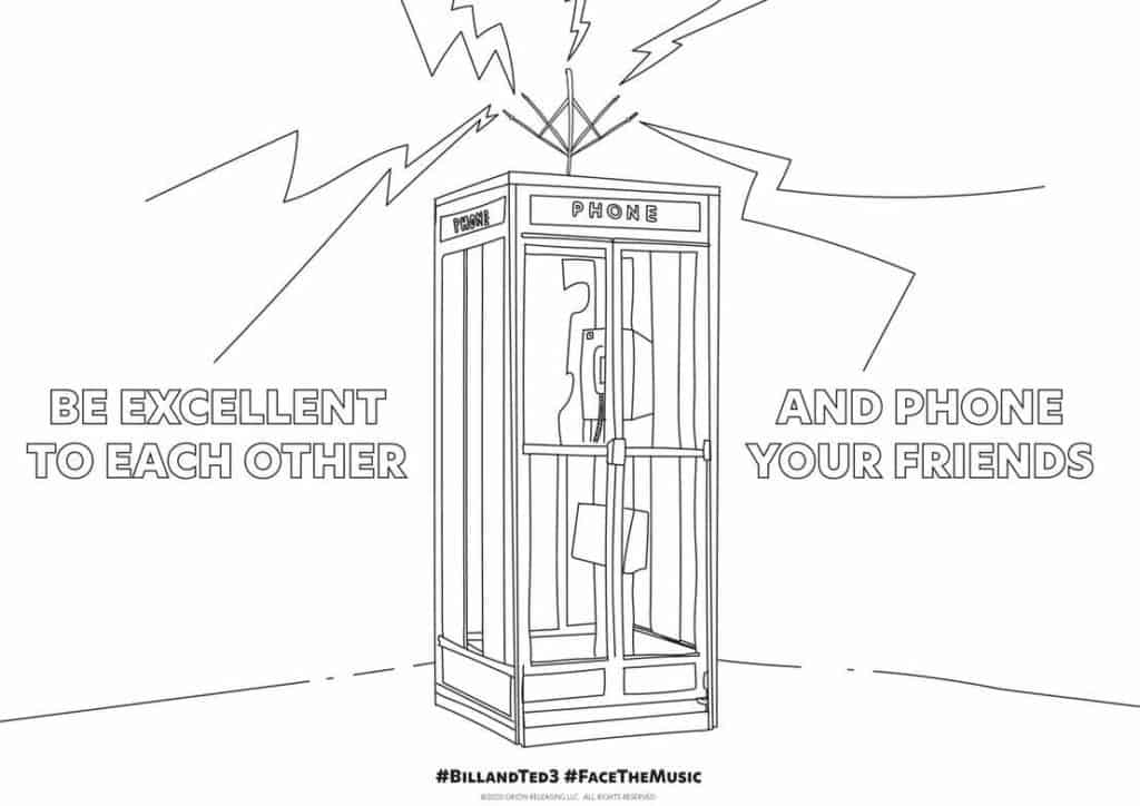 Bill And Ted 3 Coloring Pages Will Help With Quarantine Boredom