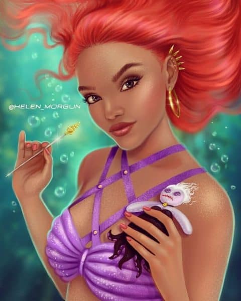 Celebrities as Disney Princesses Fan Art