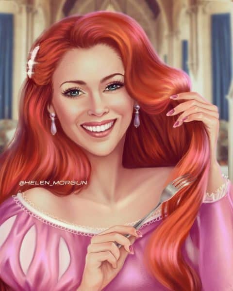 Celebrities as Disney Princesses Fan Art