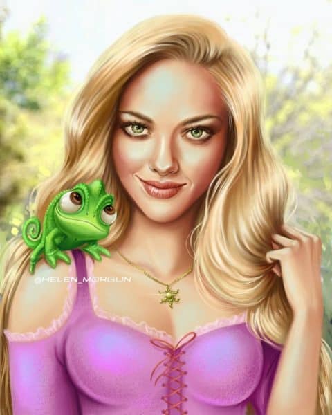 Celebrities as Disney Princesses Fan Art