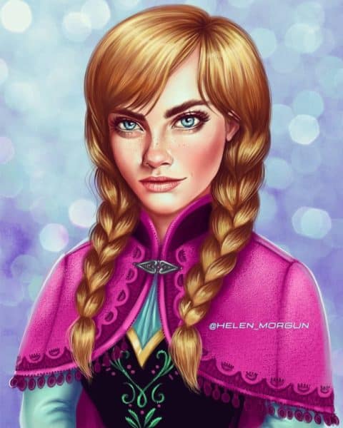 Celebrities as Disney Princesses Fan Art