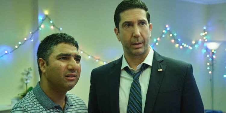 Nick Mohammed and David Schwimmer in Intelligence