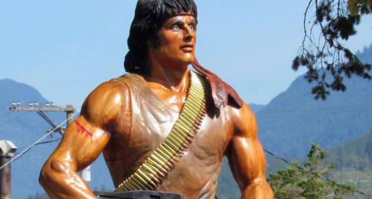 Canadian Rambo Statue Gets Erected In the Town of Hope, B.C.