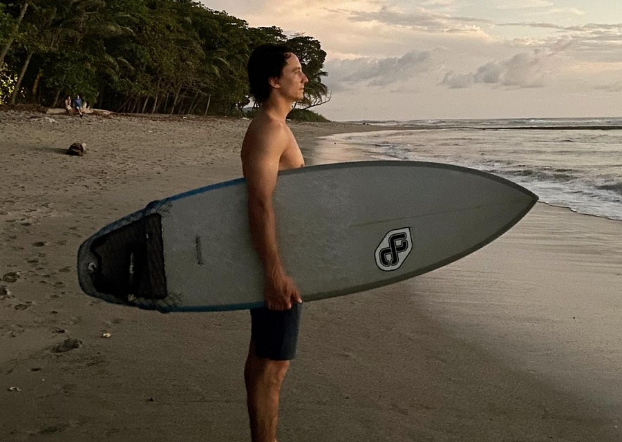 Laurence Rupp on a beach